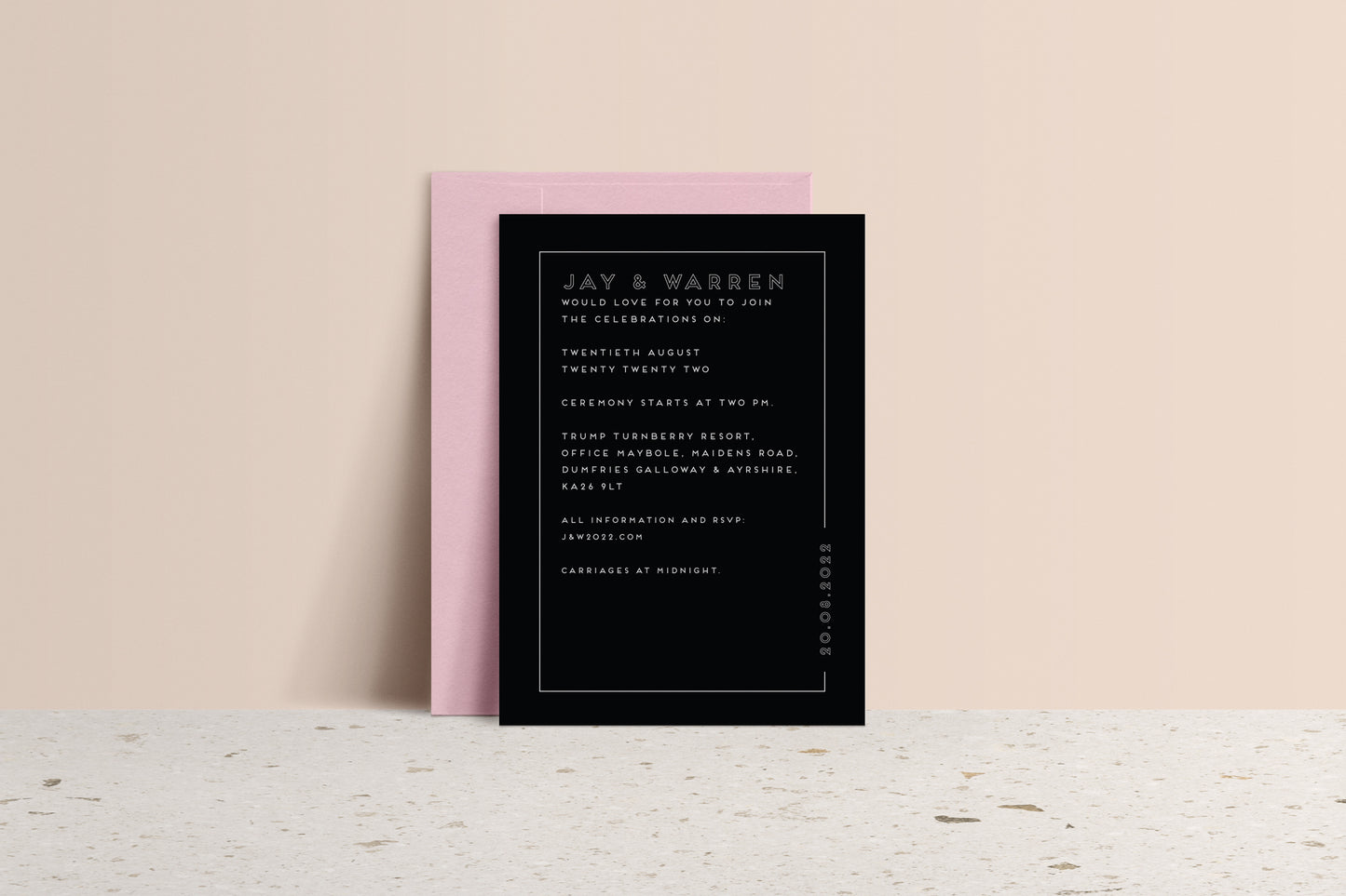 Outline Your Love - Rectangle - Semi-Custom Wedding Stationery