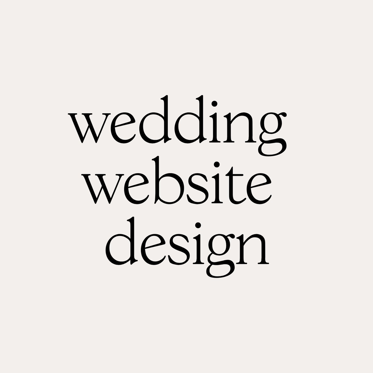 Wedding website design